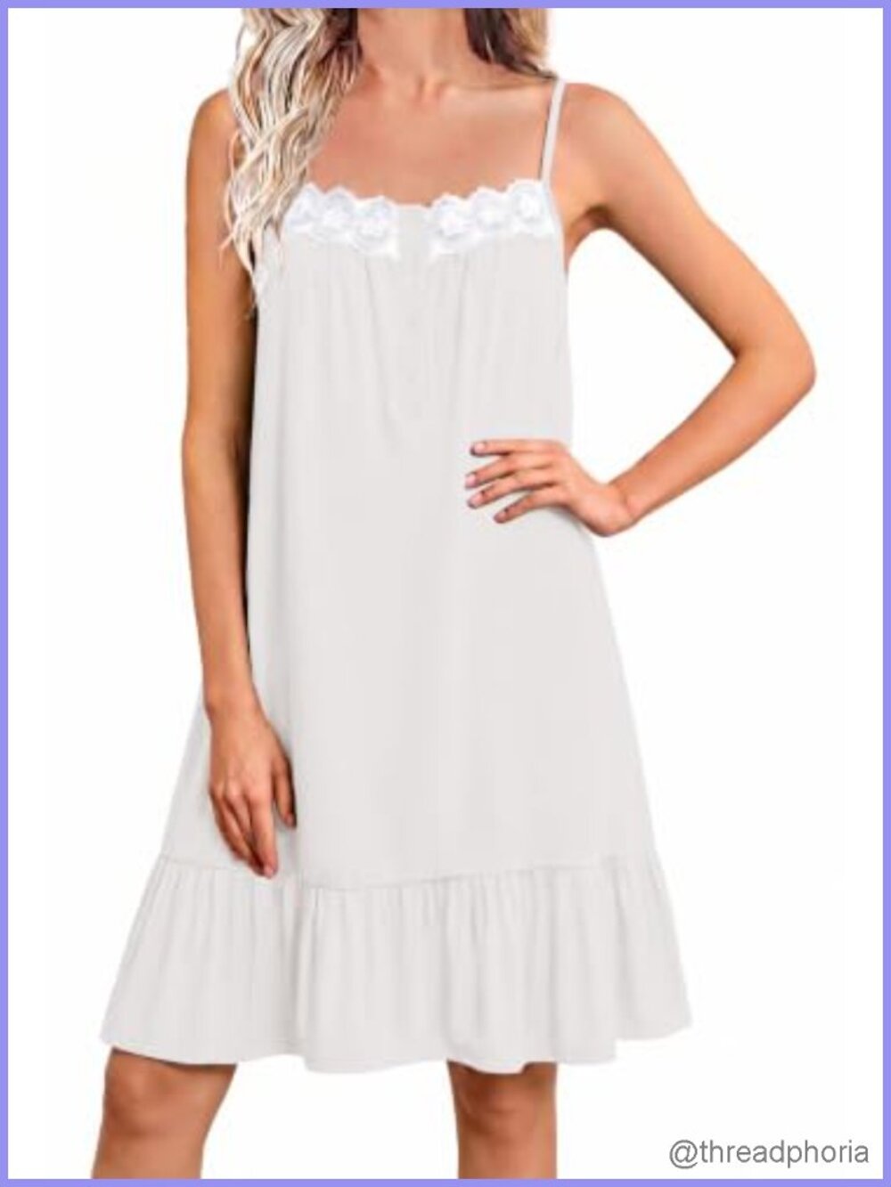 Cotton Nightgown Sleeveless Victorian Sleep Gown Women